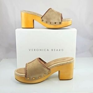 NWT!! Veronica Beard Hannalee Suede Wooden Platforms Size 11